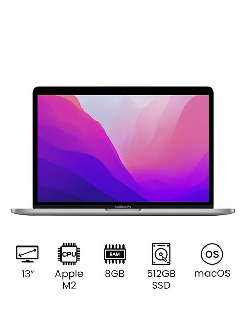 MacBook Pro MNEJ3 13-Inch Display : Apple M2 chip with 8-core CPU and 10-core GPU, 512GB SSD, English Keyboard(International Version) Space Grey