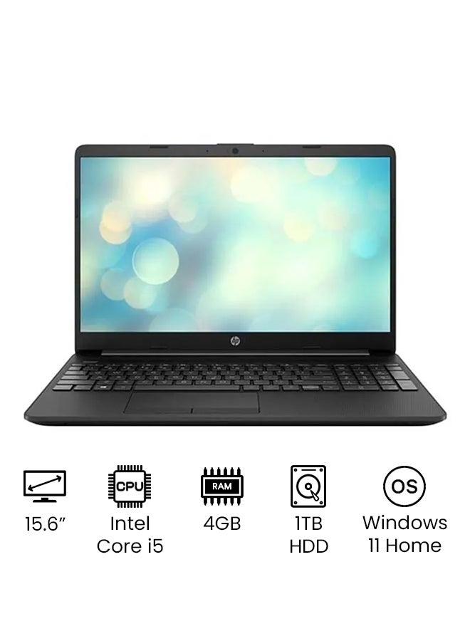 HP - LAP 15-DW1380NIA Laptop With 15.6-Inch Display, Core i5-10210U Processer/4GB RAM/1TB HDD/Intel UHD Graphics /International Version English BLACK - Image 1