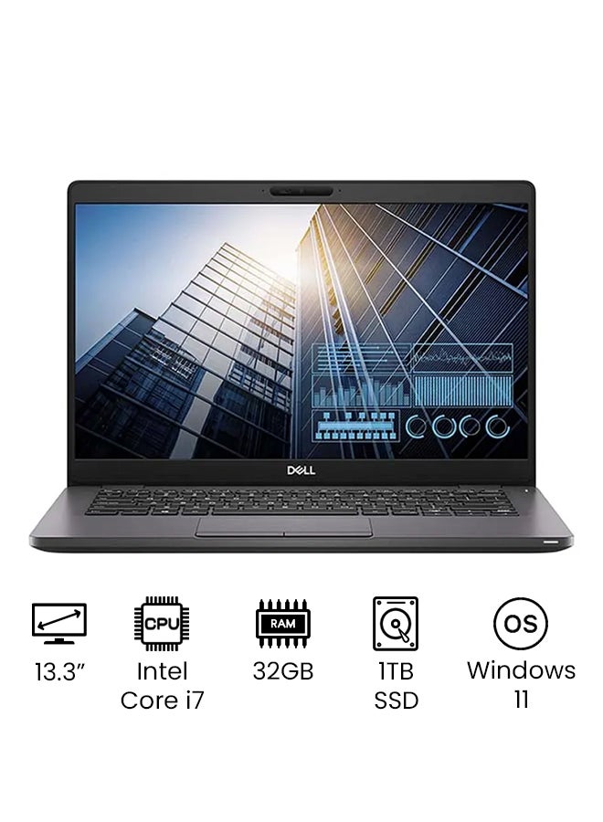 Latitude 5300 Business And Professional Laptop With 13.3-Inch Full HD Display, Core i7-8665U Processor/32GB RAM/1TB SSD/Intel UHD Graphics 620/Windows 11/International Version English/Arabic Black