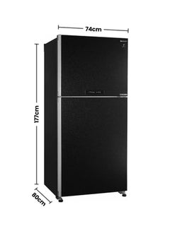 شارب ثلاجة رقمية بتقنية العاكس وخاصية منع تكون الثلج ببابين من الزجاج 300 W SJ-PV69G-BK أسود  - Image 2
