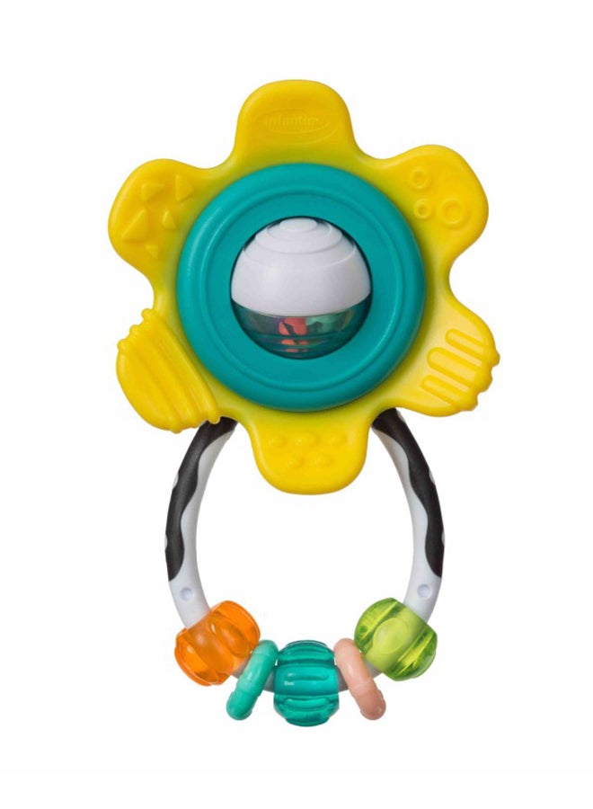 infantino - Spin And Rattle Realistic Look Soothing Baby Teether BPA Free, Multicolour - IN216314 - Image 1