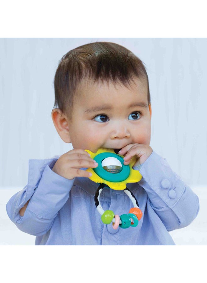 infantino - Spin And Rattle Realistic Look Soothing Baby Teether BPA Free, Multicolour - IN216314 - Image 1