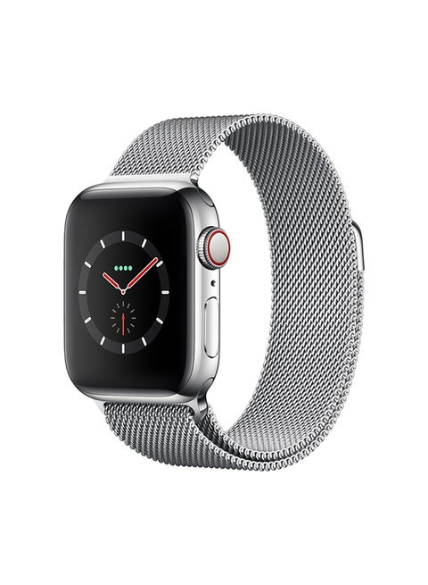 Milanese Loop Watch Band With Magnetic Clasp For Apple Silver