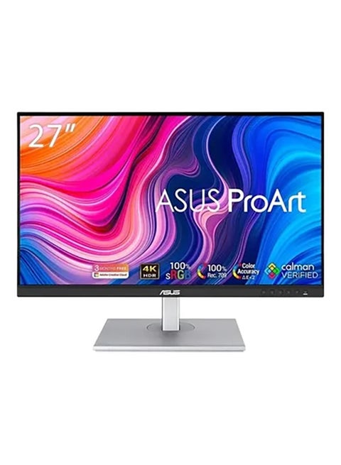 شاشة ProArt PA279CV مقاس 27 بوصة، IPS، UHD 3840 x 2160، 100% sRGB، 100% Rec. 709، التحقق من Calman، إعداد ProArt المسبق، لوحة ProArt، حامل مريح، أسود، 27 بوصة 4K USB-C أسود/فضي أسود/فضي
