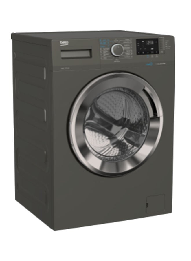 بيكو غسالة ملابس بسرعة 1200 دورة في الدقيقة بشاشة رقمية وباب كروم كبير جداً وعاكس كهربائي (سريع) وبميزة البخار 1300 W WTV 8612 XMCI رمادي - Image 2