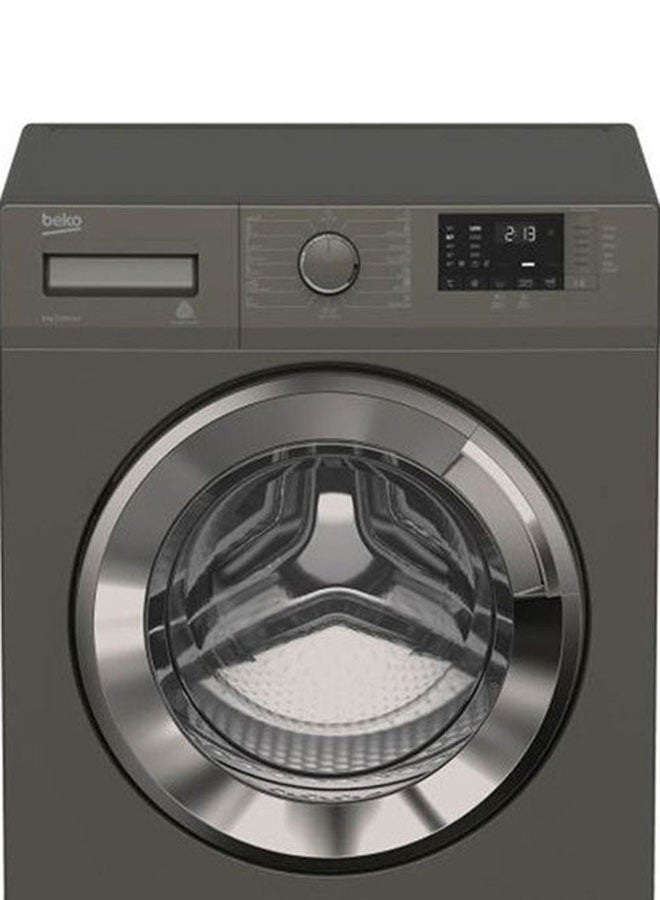 بيكو غسالة ملابس بسرعة 1200 دورة في الدقيقة بشاشة رقمية وباب كروم كبير جداً وعاكس كهربائي (سريع) وبميزة البخار 1300 W WTV 8612 XMCI رمادي - Image 3