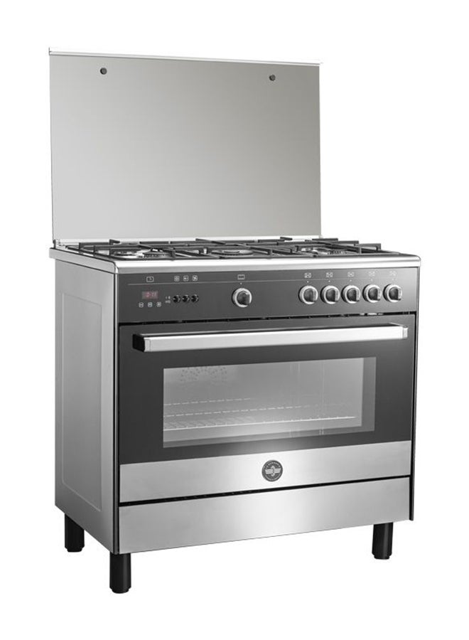 LA GERMANIA - Freestanding Cooker 90 x 60 cm 5 Gas Burners 9M10G4A1X4AWW Stainless x Black - Image 1