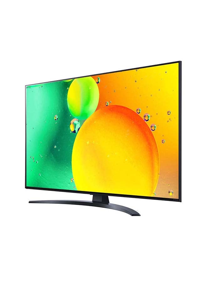 إل جي - شاشة تلفزيون LED ذكية مقاس 55 بوصة بدقة فائقة الوضوح بجودة 4K بتقنية النانوسيل مع جهاز استقبال مدمج 55NANO796QA-AMEE أسود - Image 1
