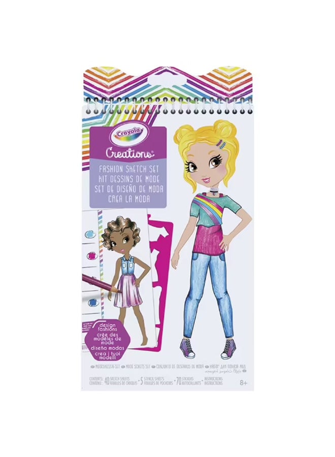 كرايولا محفظة إبداعات Compa Count Fashion Sketch  - Image 1