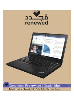 Renewed - Thinkpad x260 (2016) Laptop With 12.5-Inch Display, Intel Core i5 Processor/6th Gen/8GB RAM/128SSD/Intel HD Graphics Black English Black