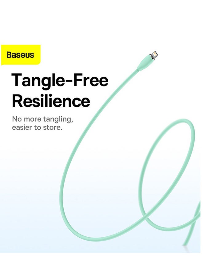 Baseus iPhone Charger Cable 1.2m USB C to Lightning Cable Fast Charging Power Delivery PD 20W iPhone Cable for iPhone 14/14 Pro/14 Plus/14 Pro Max, iPad Pro, iPhone 8-13 All Series Green  - Image 5