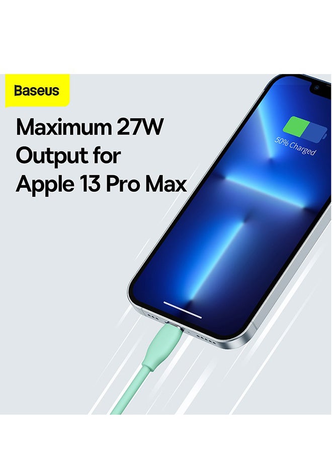 Baseus iPhone Charger Cable 1.2m USB C to Lightning Cable Fast Charging Power Delivery PD 20W iPhone Cable for iPhone 14/14 Pro/14 Plus/14 Pro Max, iPad Pro, iPhone 8-13 All Series Green  - Image 3