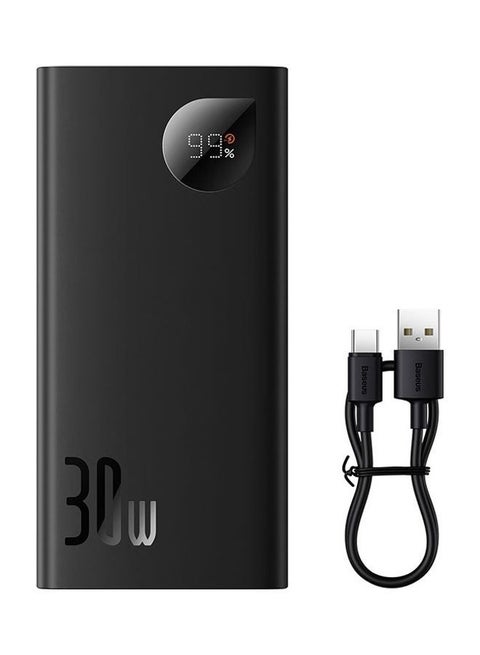 10000 mAh Power Bank PD USB-C, 30W Power Delivery Fast Charging with LED Digital Display Battery Pack, 3 input Compatible for iPhone 15 Pro Max/15 Plus,14/13/12/11 Series, All Smart Phones Black