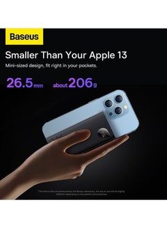 Baseus 10000 mAh Power Bank PD USB-C, 30W Power Delivery Fast Charging with LED Digital Display Battery Pack, 3 input Compatible for iPhone 15 Pro Max/15 Plus,14/13/12/11 Series, All Smart Phones Black  - Image 3