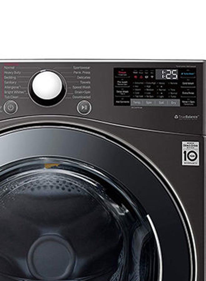LG - 20/12 KG Front Loading Washer & Dryer With TurboWash, Steam With 6Motion Inverter Direct Drive Motor, 1100 RPM, Steam Technology 3375 W F20L2CRV2E2 Black - Image 1