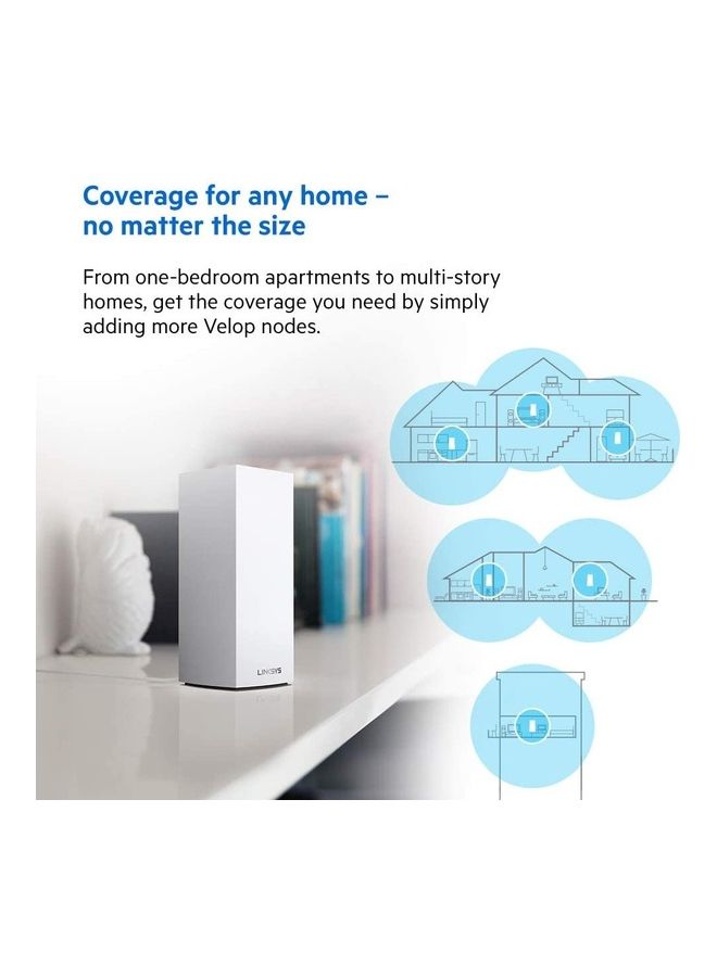 LINKSYS - Velop MX12600 Tri-Band Whole Home Mesh WiFi 6 System (AX4200) White - Image 1