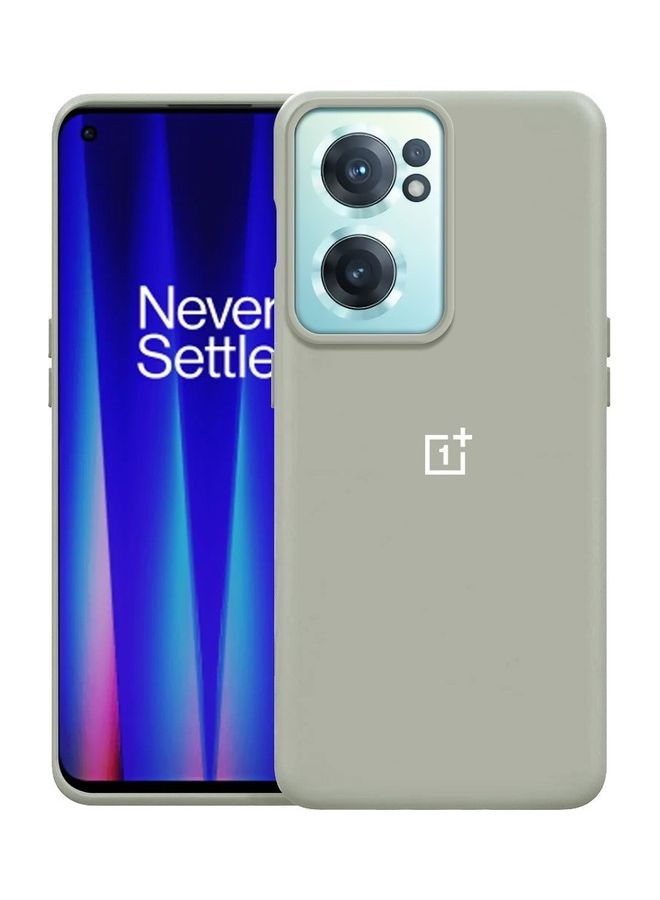MARGOUN OnePlus Nord CE 2 Silicone Liquid Case Soft Ultra Slim Shockproof Full Body Protection Cover 6.43inch Grey - Image 1