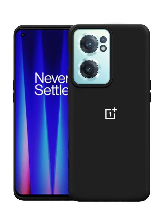 MARGOUN OnePlus Nord CE 2 Silicone Liquid Case Soft Ultra Slim Shockproof Full Body Protection Cover 6.43inch Black - Image 1