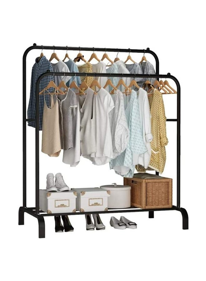 ALMUFARREJ - Clothes Organizer And Holder Metal Stand 96x44x162 cm Black - Image 1