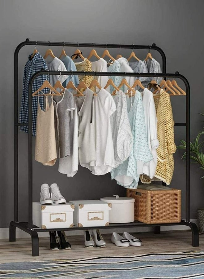 ALMUFARREJ - Clothes Organizer And Holder Metal Stand 96x44x162 cm Black - Image 1