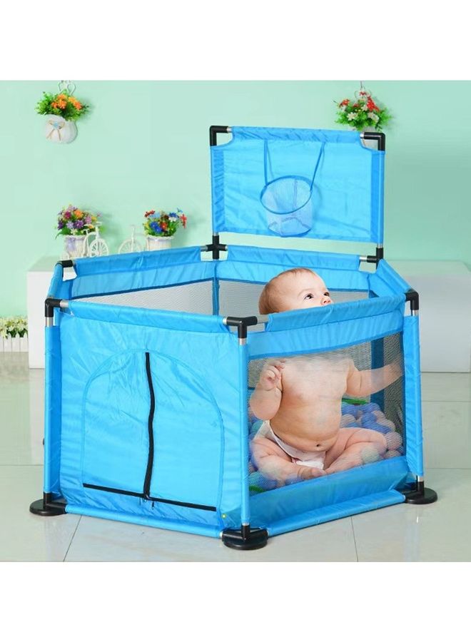 Kidle Baby Safety Fence Playpen With 30 Ocean Ball Basketball Hoops  - Image 4