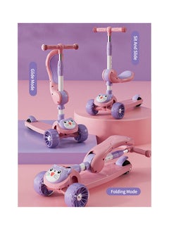 Kidle 2 In 1 Adjustable Height Foldable Scooter 79x25x58cm  - Image 4