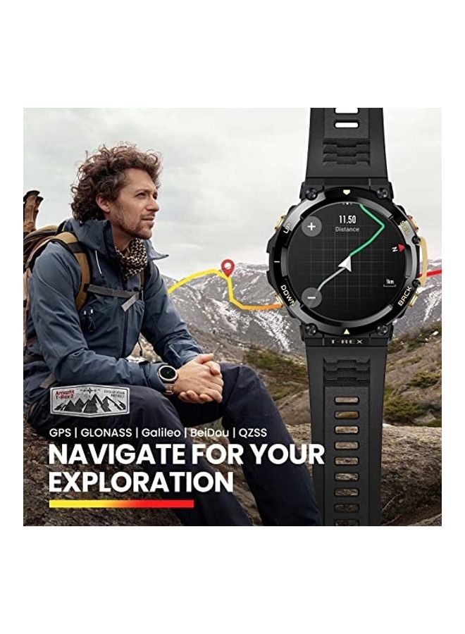Amazfit T-Rex 2 Smartwatch Rugged Outdoor GPS 15 Military-Grade Tests Real-Time Navigation 24-Day Battery Strength Exercise 150+ Sport Modes Water Resistant Astro Black & Gold - Image 2