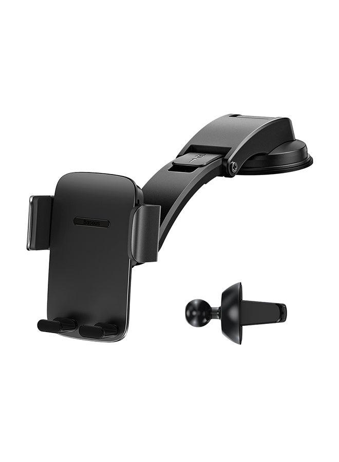Baseus 2-in-1 Car Phone Holder Dashboard and Airvent Phone Holder Car Holder 360 Degrees Rotatable Car Phone Stand Car Mobile Stand Compatible with iPhone 14/ 13 Pro/Pro Max/Mini, Galaxy, Huawei and all 4.7-6.7" Phone Black - Image 1