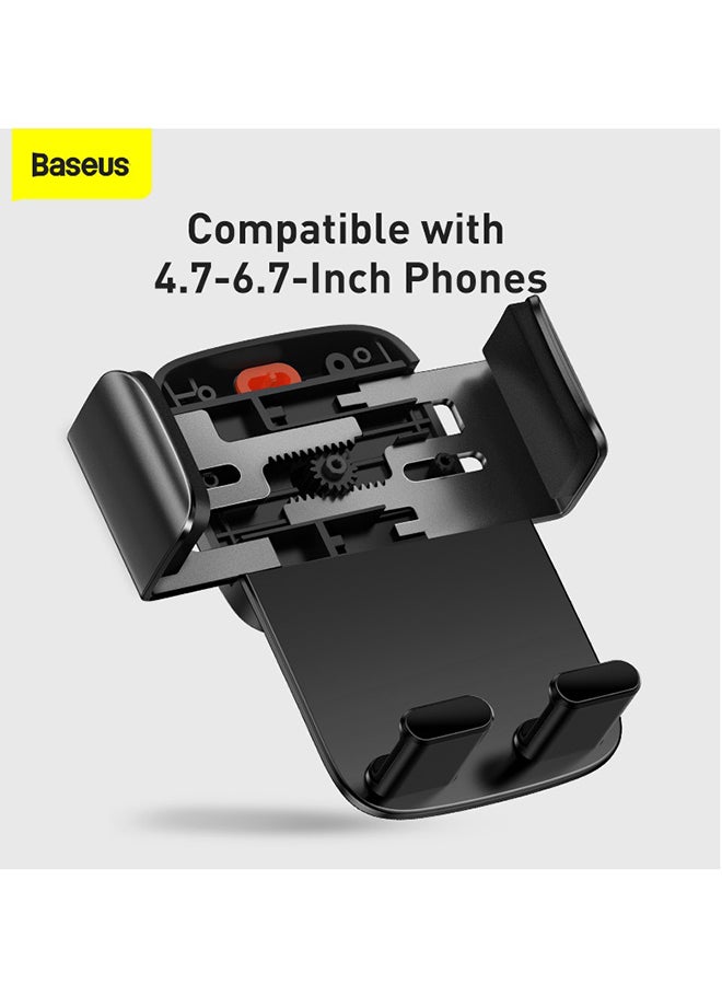 Baseus 2-in-1 Car Phone Holder Dashboard and Airvent Phone Holder Car Holder 360 Degrees Rotatable Car Phone Stand Car Mobile Stand Compatible with iPhone 14/ 13 Pro/Pro Max/Mini, Galaxy, Huawei and all 4.7-6.7" Phone Black - Image 5