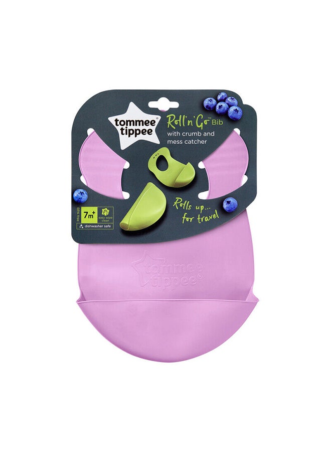 tommee tippee Roll And Go Bib - Purple - Image 1