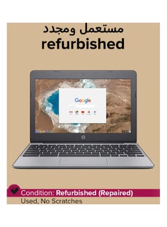 HP Refurbished - Chromebook G4 (2017) Laptop With 11.6-Inch Display,Intel Celeron Processor/1st Gen/4GB RAM/16GB Emmc/Intel HD Graphics 400 English Silver  - Image 1