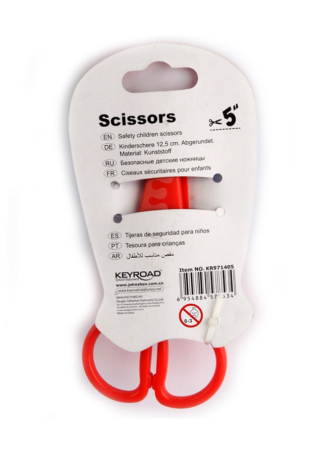 Generic KEYROAD KIDS SCISSORS Plastic 12.5 CM Nr KR971405 Red  - Image 2