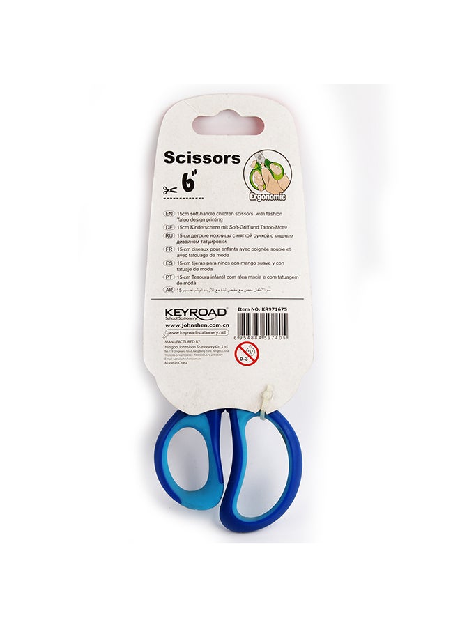 Generic Music Pattern Scissors Silver/Green  - Image 2