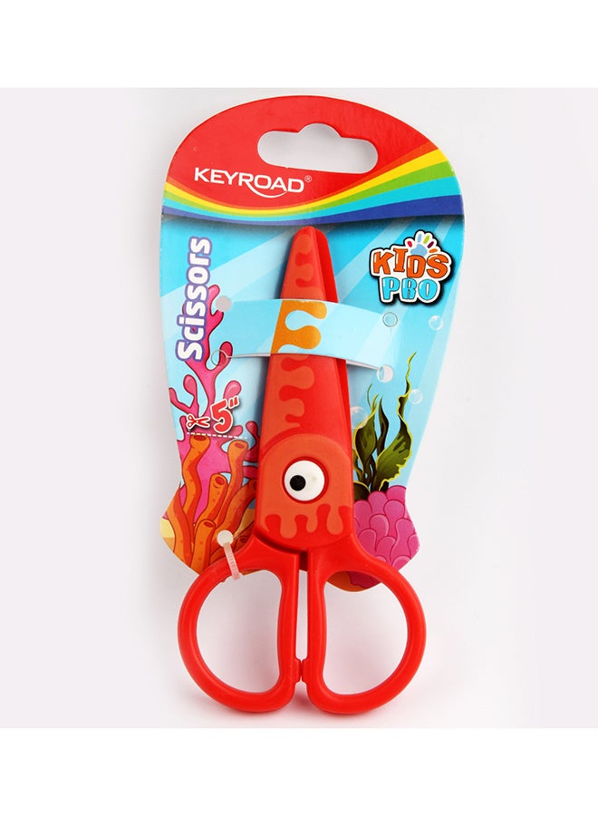 Generic KEYROAD KIDS SCISSORS Plastic 12.5 CM Nr KR971405 Red  - Image 1