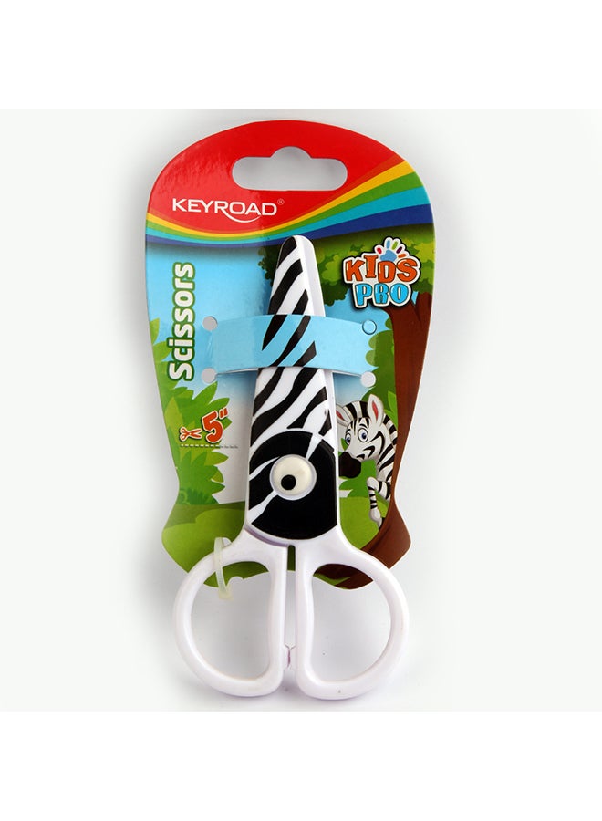 Generic KEYROAD KIDS SCISSORS Plastic 12.5 CM Nr KR971404 White/Black  - Image 1