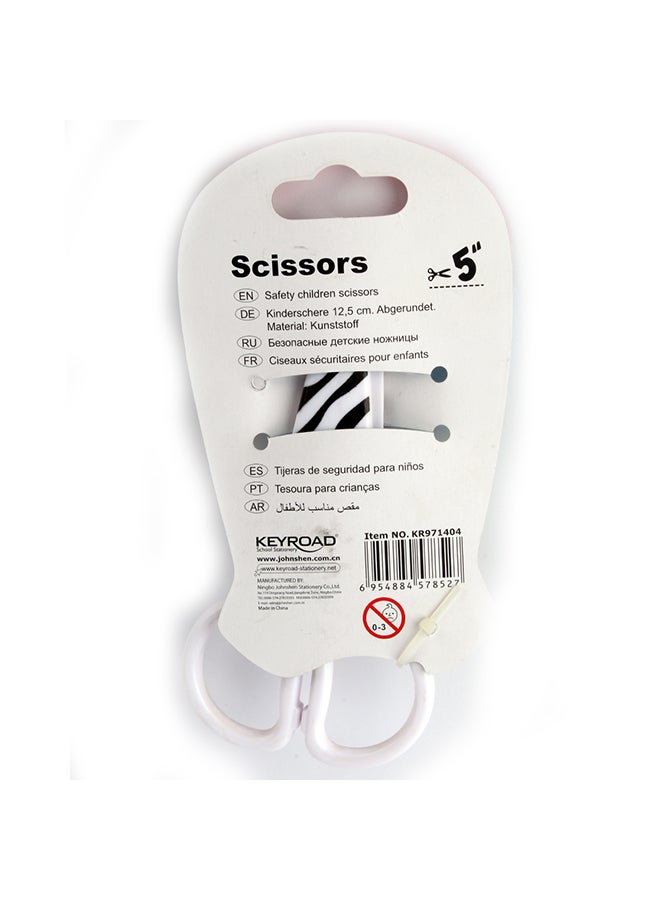 Generic KEYROAD KIDS SCISSORS Plastic 12.5 CM Nr KR971404 White/Black  - Image 2