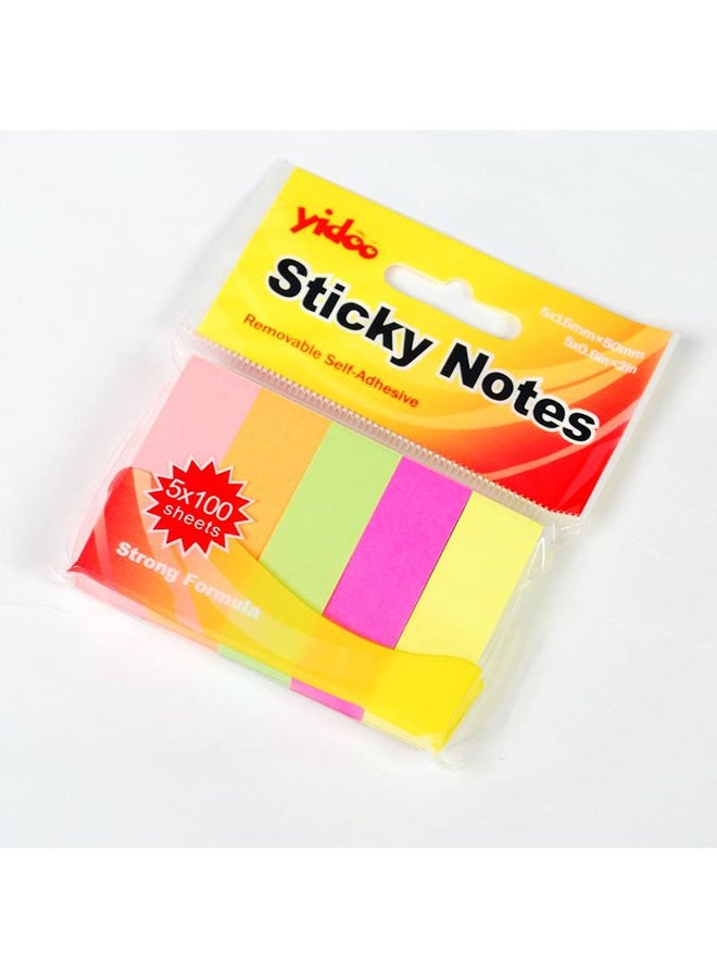 Sticky Notes - 5 X 100 Sheets Multicolour - v1656934760/N52258981A_1