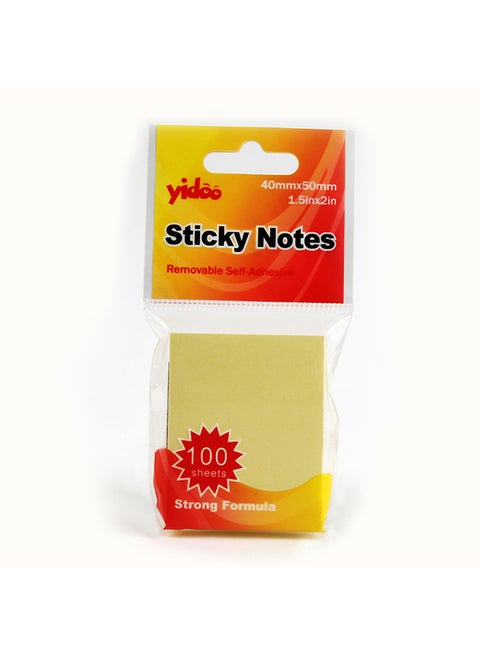 100-Sheet Sticky Notes A01 40X50 mm 75g Yellow