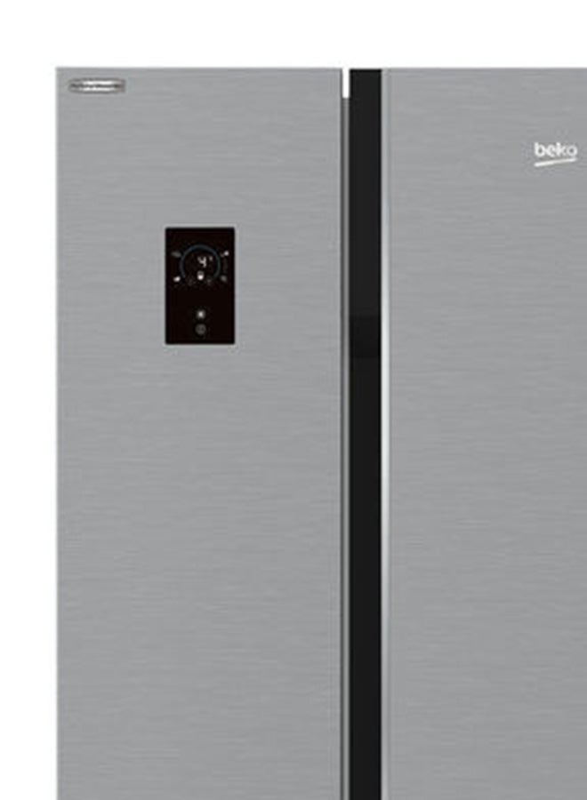 Beko - No Frost Side By Side Digital Bottom Freezer Refrigerator 515 kW GNE480E20ZXPH Silver - Image 1