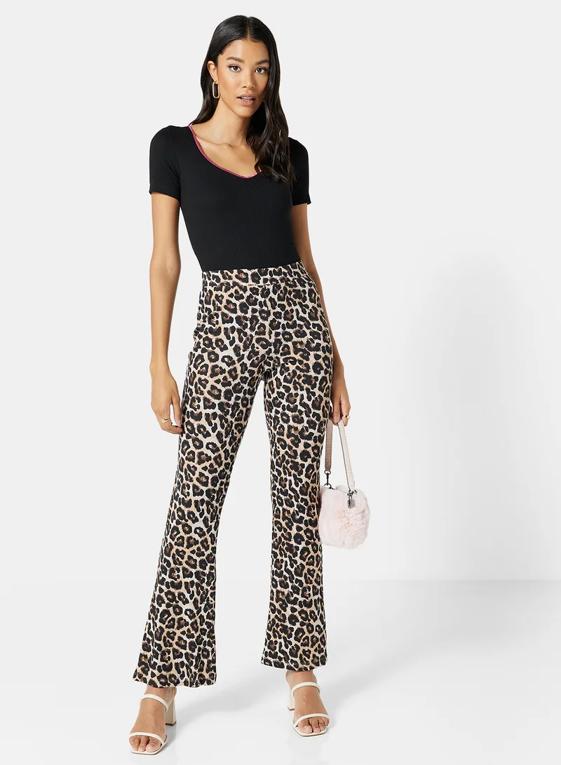 trendyol Contrast Neckline Bodysuit Black