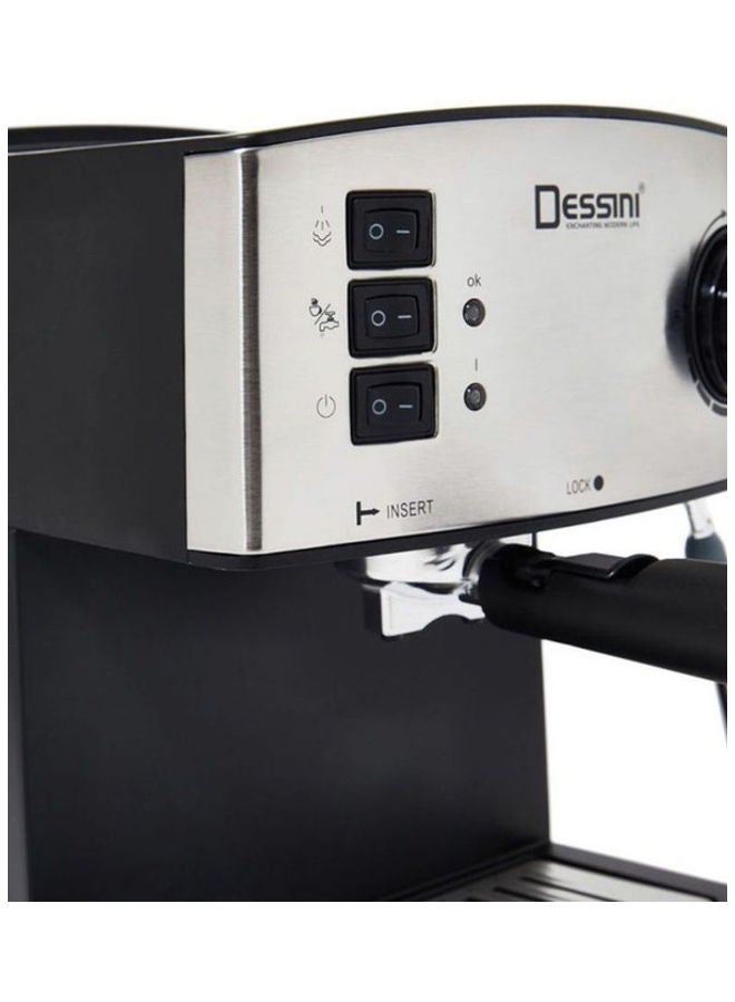 ماكينة صنع الإسبريسو بضغط 15 باراً طراز 444 1.6 L 850.0 W espressomaker444 أسود/ فضي