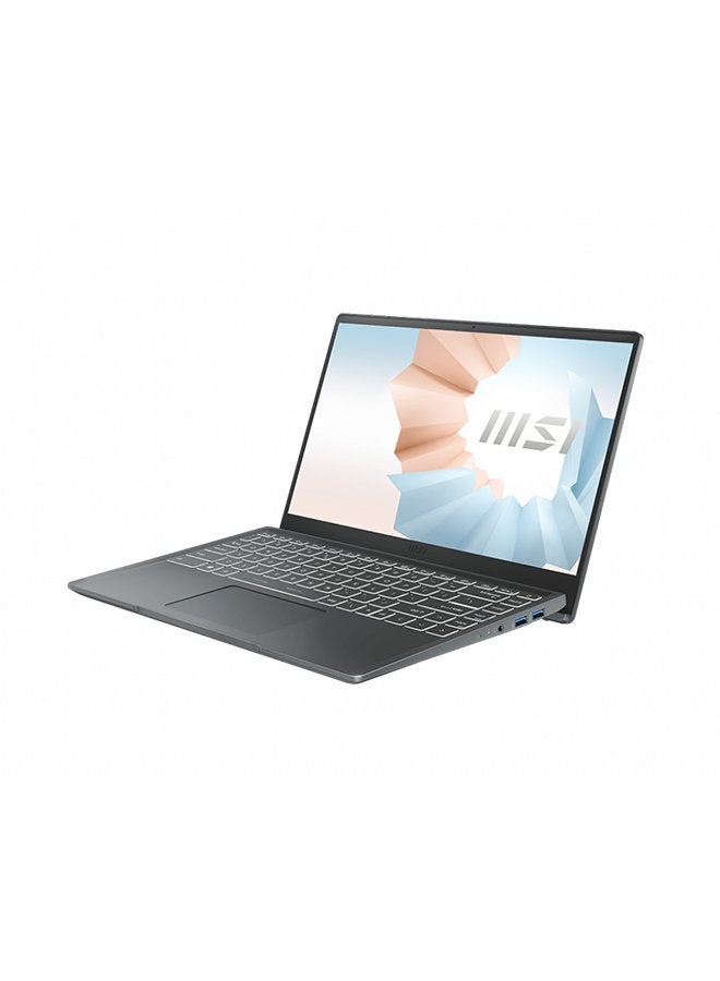 MSI - MODERN 14 Laptop With 14-Inch Display, Core i3-1115G4 Processer/8GB RAM 256GB SSD/Intel UHD Graphics English Carbon Grey - Image 1