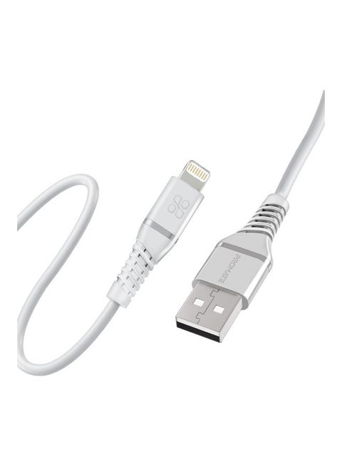 iPhone 15 Cable, High Tensile Strength Data Sync & Charge Cable with Lightning Connector 1.2M White White