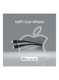 PROMATE iPhone 16 Cable, 20W Power Delivery USB-C To Apple Lightning Connector Cable 1.2M - Black  - Image 2