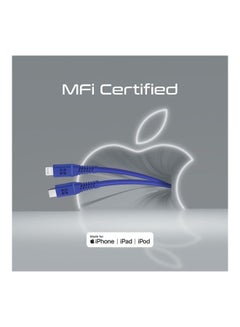 PROMATE iPhone 15 Cable, 20W Power Delivery USB-C To Apple Lightning Connector Cable 1.2M Blue Blue  - Image 3