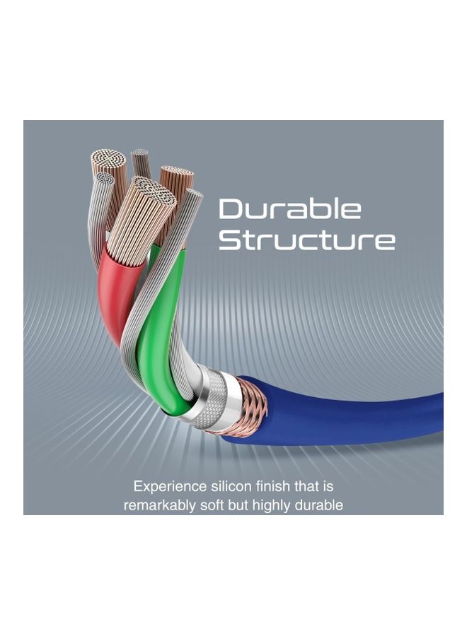 PROMATE - iPhone 15 Cable, 20W Power Delivery USB-C To Apple Lightning Connector Cable 1.2M Blue Blue - Image 1