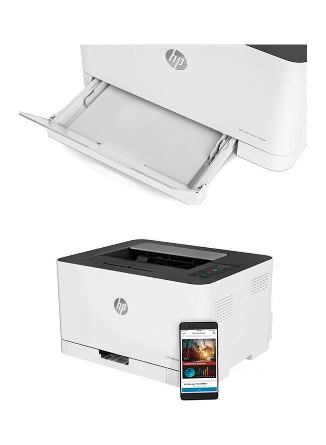 HP - Color Laser 150nw Printer White - Image 1