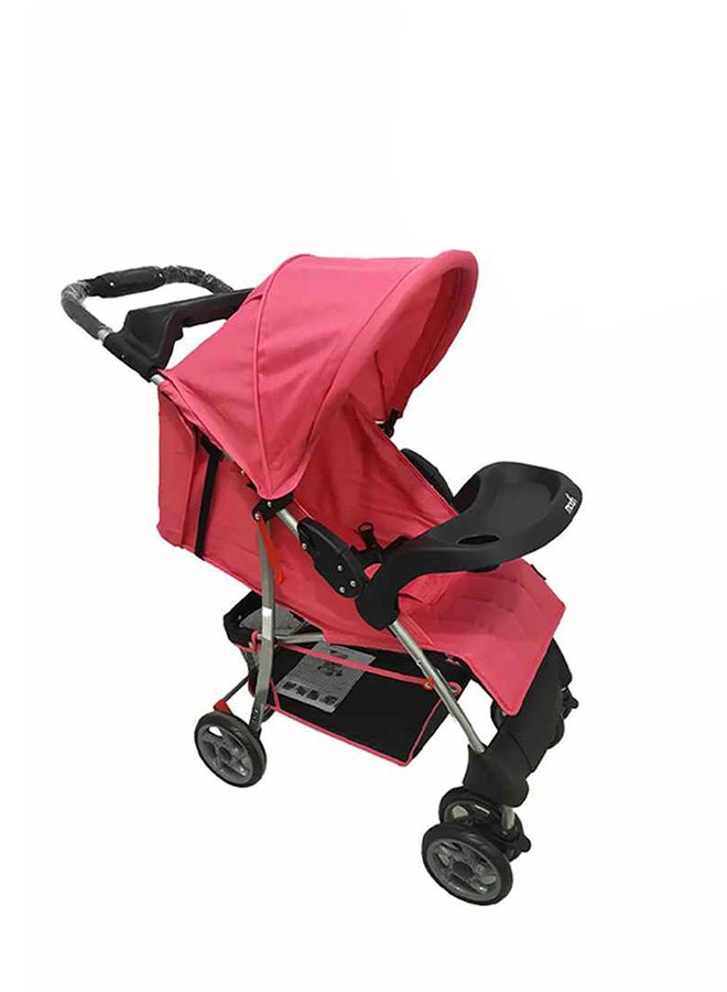 Moon Easy One Hand Fold Stroller, Multi-Postion Reclining Seat For Infant - Pink - Image 1