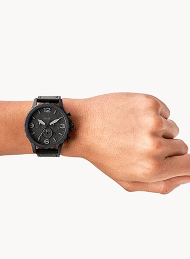 FOSSIL Men's Leather Chronograph Wrist Watch JR1354  - Image 4