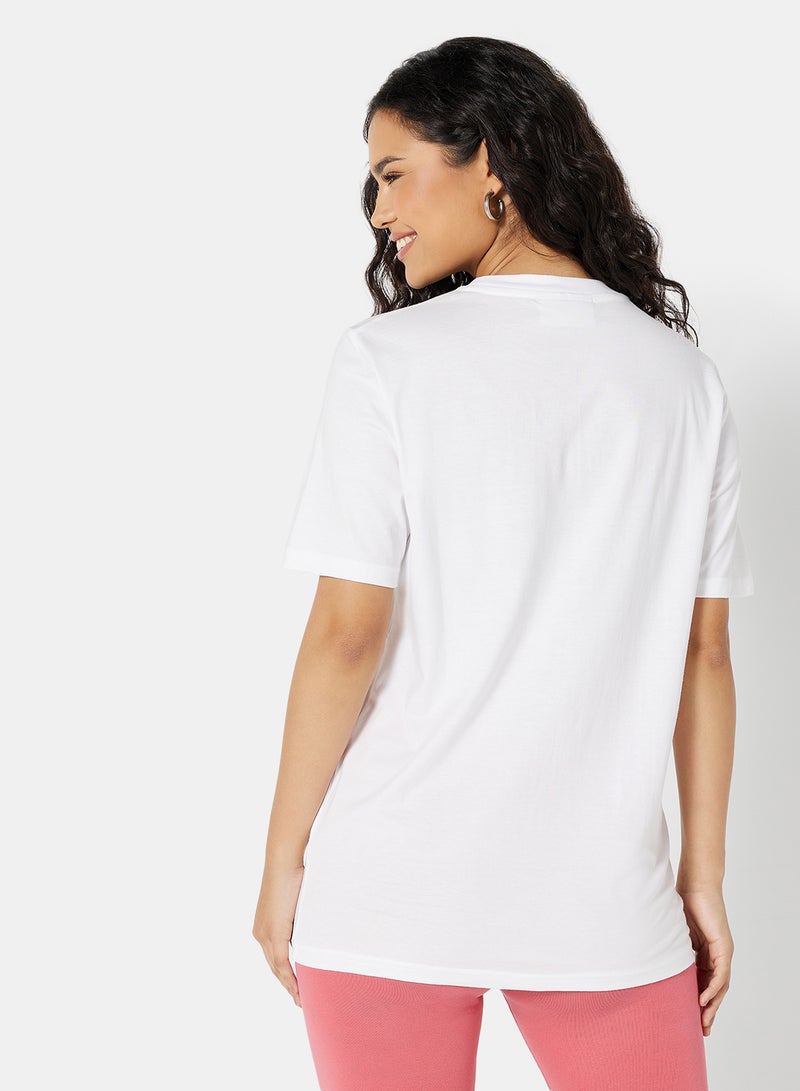 FILA Crew Neck Logo T-Shirt White - Image 2